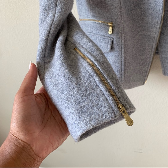 Banana Republic Grey Tweed Moto Jacket Size S - Picture 14 of 15